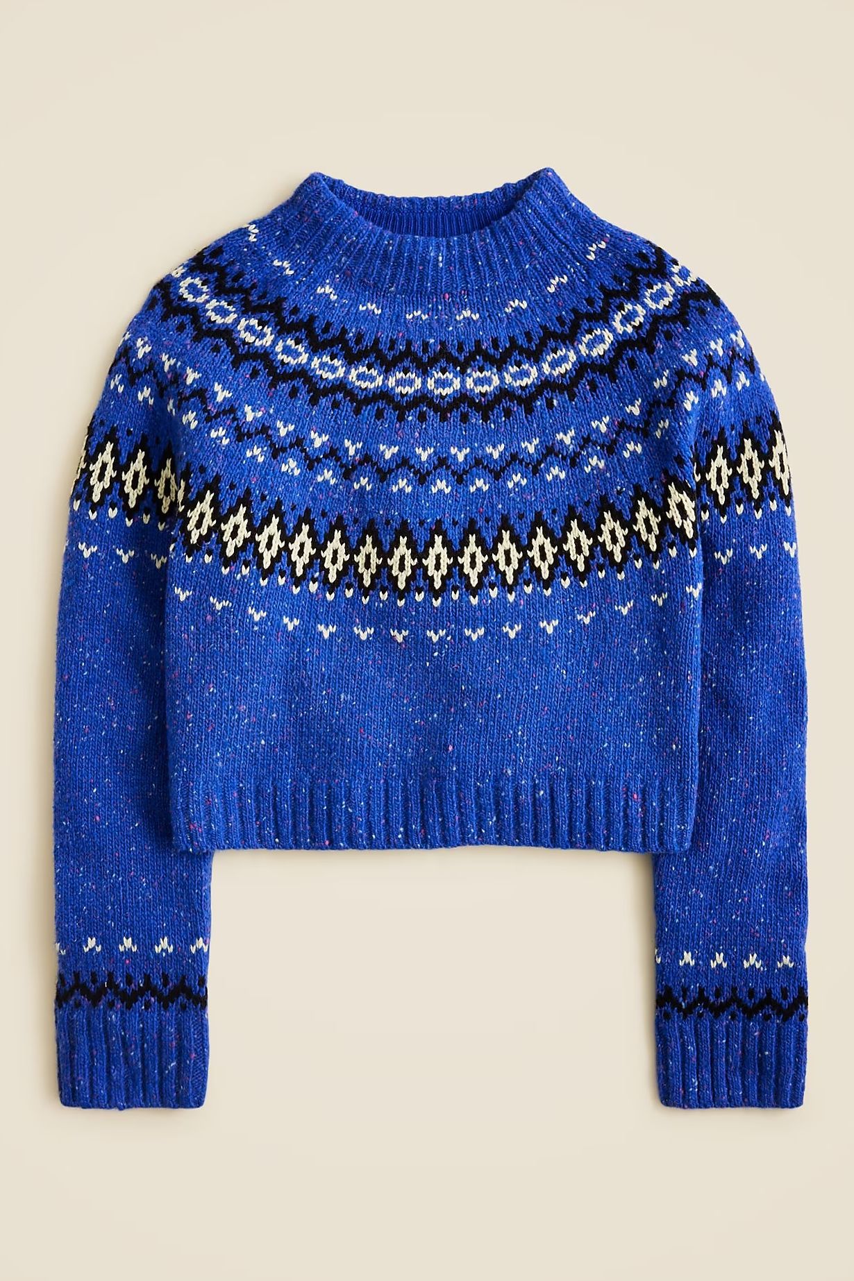Jersey ancho con cuello alto y grecas alpinos de J.Crew